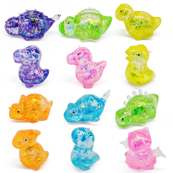 Glittering Clear Dinosaur(slow rise)(recommend to the new squishy lover )